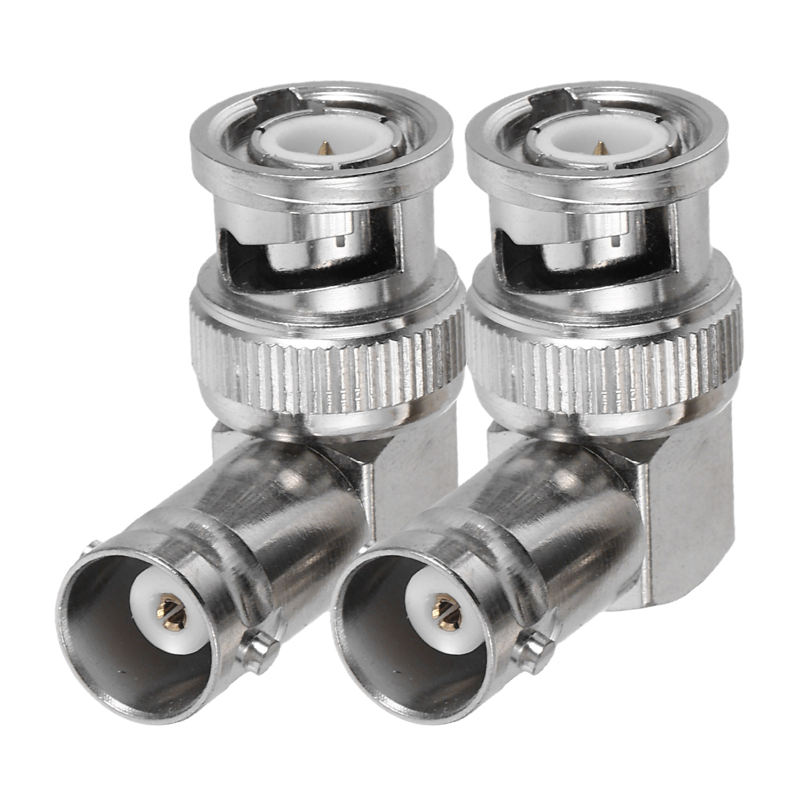 2Pcs Bnc Male Female 90 Degree - Transmission Jack Adapter avaliação e preço