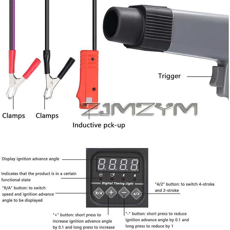12V Digital Display Ignition T - Timing Light Gun avaliação e preço