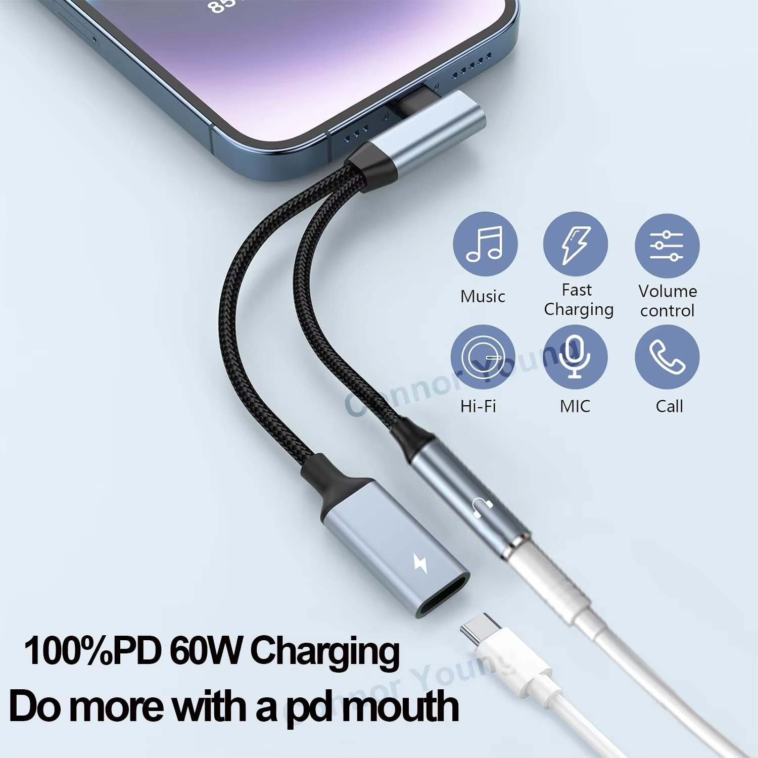 OTG 2 in 1 Elbow Usb Type C to - Transmission Jack Adapter avaliação e preço