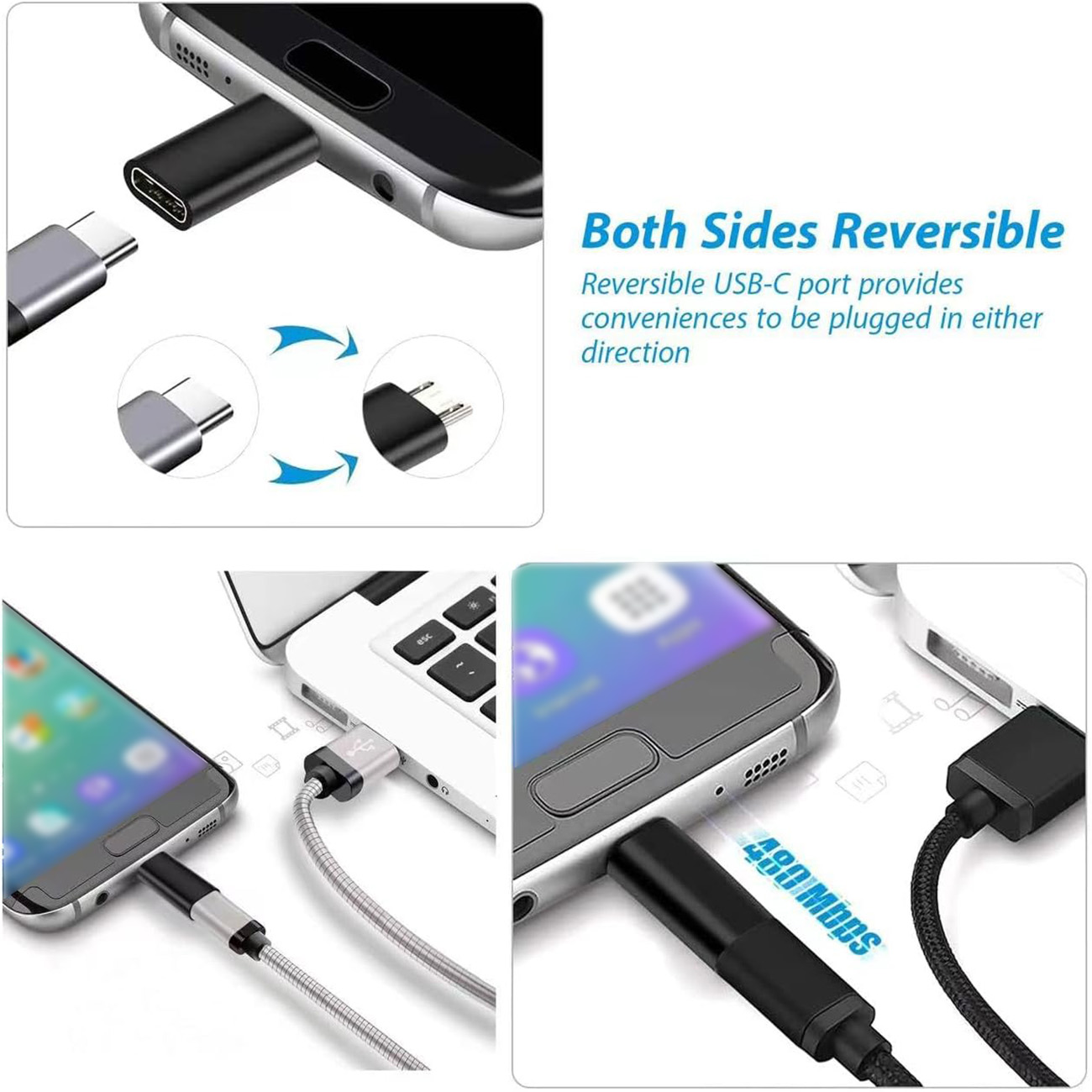 USB Type C Female to Micro USB - Transmission Jack Adapter avaliação e preço