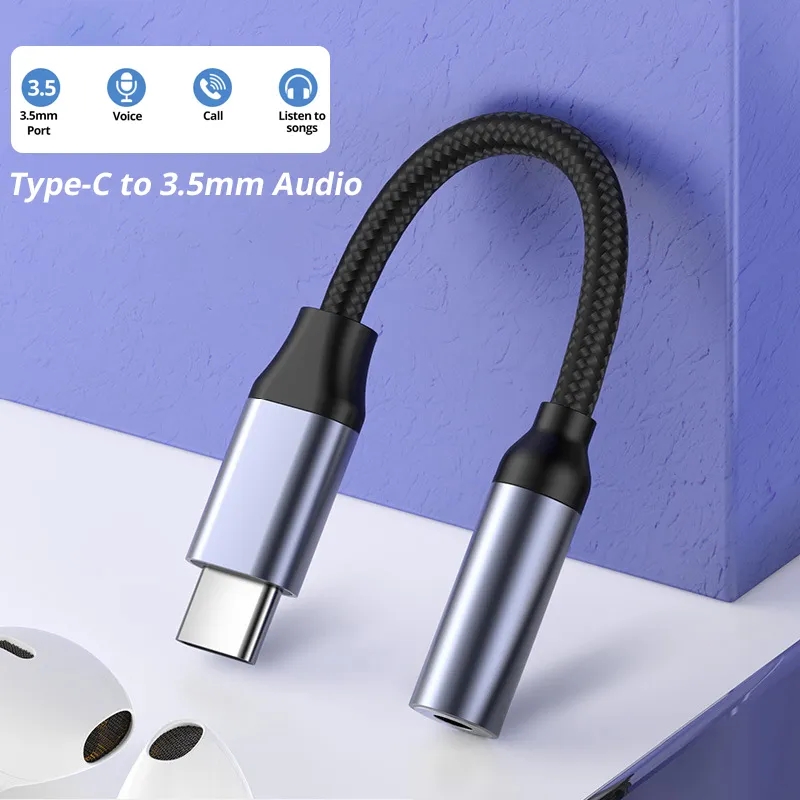 USB Type C To 3.5mm Aux Adapte - Transmission Jack Adapter avaliação e preço