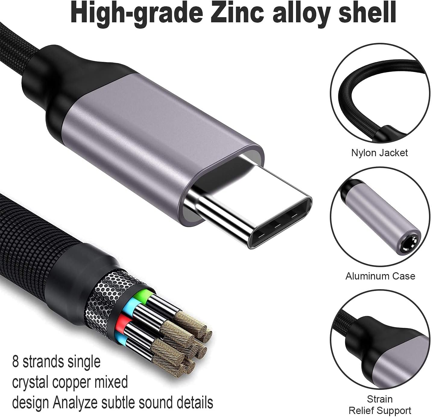 USB Type C To 3.5mm Aux Adapte - Transmission Jack Adapter avaliação e preço