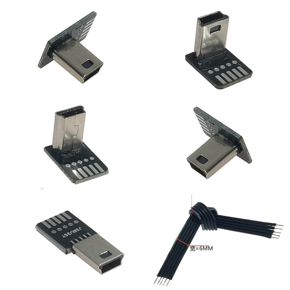 2PCS DIY mini USB 2.0 Male Plu - Transmission Jack Adapter avaliação e preço